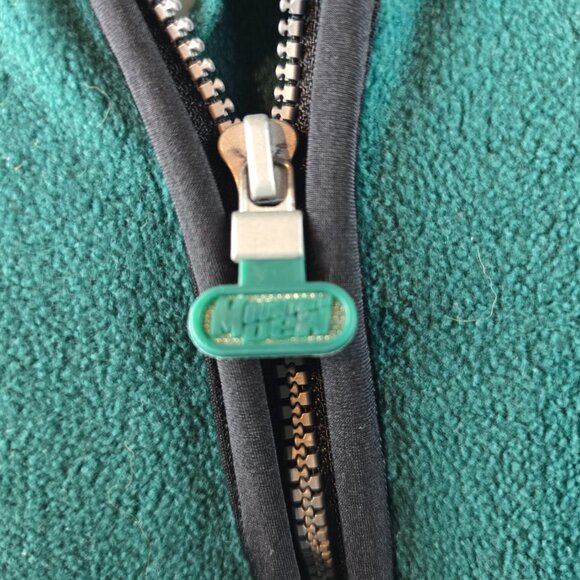 Mountain Dew Mens L/XL Green Black Convertible Vest Fleece Jacket Zip Off Sleeve - Picture 4 of 11